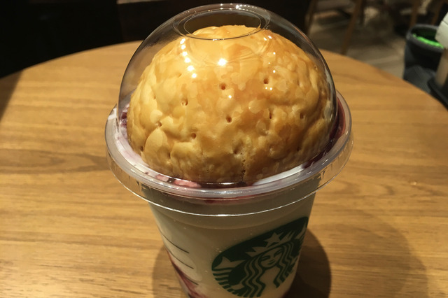 スタバの「アメリカン チェリー パイ フラペチーノ」を注文してみた！ 画像