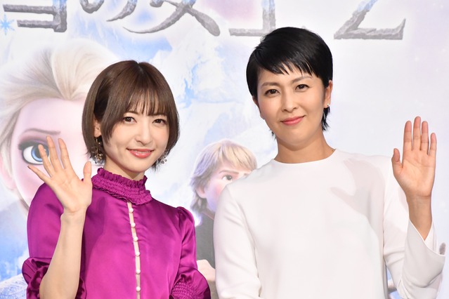 実はレアなツーショット！松たか子と神田沙也加がアナ雪2のイベントに登場 画像