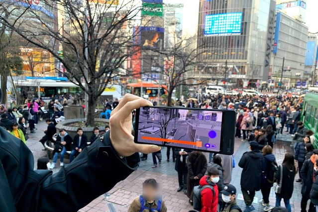 渋谷ハチ公前に5G基地局が出現！「au 5G」が拡張体験を提供 画像