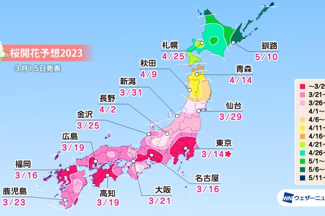 京都・嵐山の桜満開は31日!各地の満開予想は? 画像