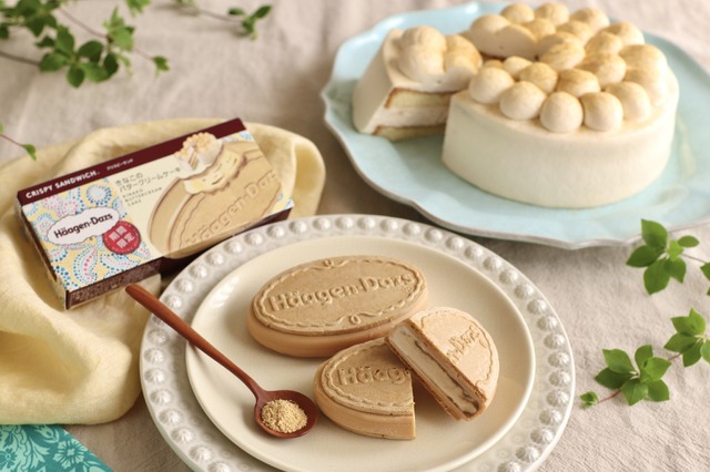 ハーゲンダッツが新作クリスピーサンド「きなこのバタークリーム」を期間限定発売 画像