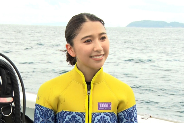 ももクロ玉井、関東大震災の痕跡を海に潜って取材！海底に沈んだ駅のホームも目の当たりに 画像