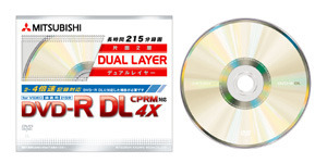 三菱化学メディア、録画用の片面2層DVD-R/DVD+Rメディア 画像