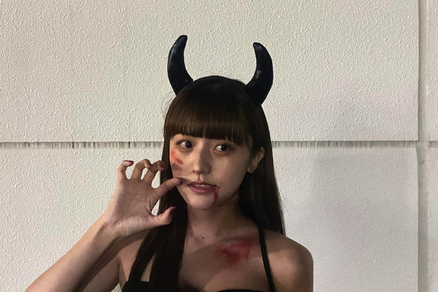 蓼沼優衣、セクシー悪魔コスプレでハロウィン先取り 画像
