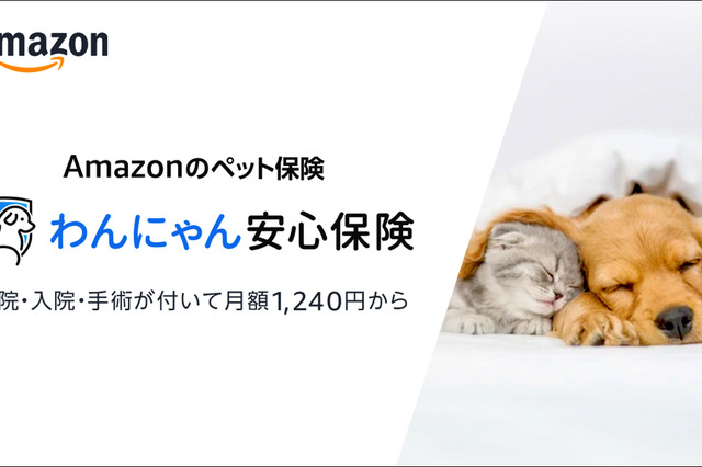 Amazon、ペット保険「わんにゃん安心保険」発売 画像