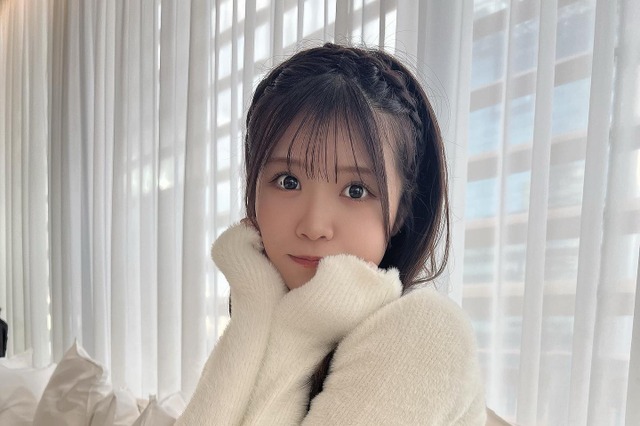 NMB48・貞野遥香、太ももあらわ！真っ白なふわふわコーデを披露 画像