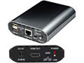 PCの映像と音声信号をUSB/LAN/ネットワークからHDMI信号に変換可能なコンバータ 画像