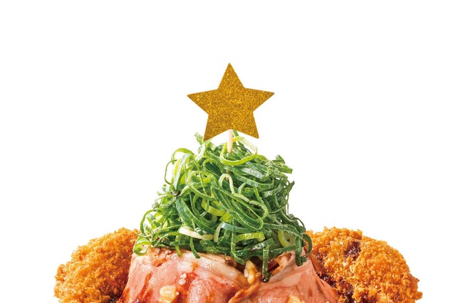 今年は総重量約1.2kgで標高約250mm！すた丼名物「ツリーすた丼」クリスマス限定販売 画像