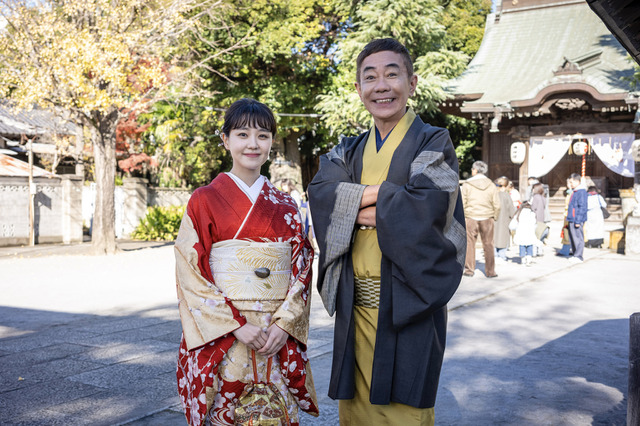 奈緒&木梨憲武、着物姿の2人をとらえた場面写真が初公開!ドラマ『春になったら』 画像