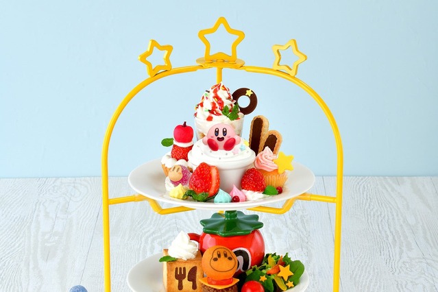 ポップな世界観が可愛い！カービィカフェ「おかしのアフタヌーンティーセット」期間限定で販売 画像