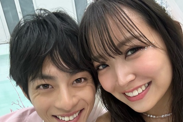 白間美瑠、『私たち結婚しました』で永田崇人と夫婦に　ウェディングドレス姿も披露 画像