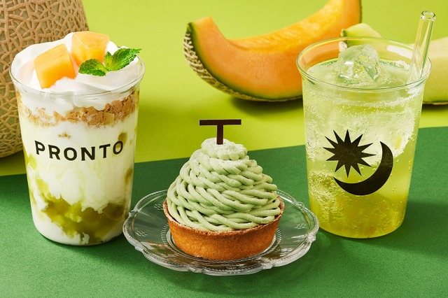 プロント、飲むメロン「ダブルメロンラテ」「メロンスカッシュ」期間限定販売 画像