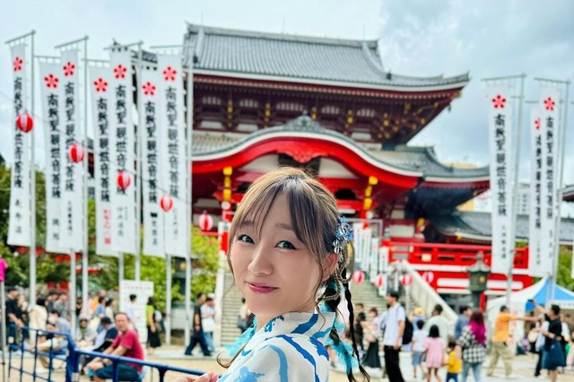 須田亜香里、今年ラストの浴衣は爽やかに！「バリ綺麗」「惚れ直すぜ」 画像