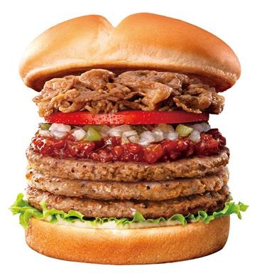 ロッテリア10月の“肉の日”は期間限定「ごろごろボロネーゼバーガー」のキングサイズ！ 画像