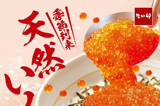 なか卯「天然いくら丼」今年も登場!SNSで話題だった“豪快盛”も再び 画像