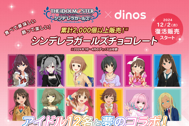 2,000個超売れた！アイマス シンデレラガールズとディノスのコラボチョコ再販決定 画像