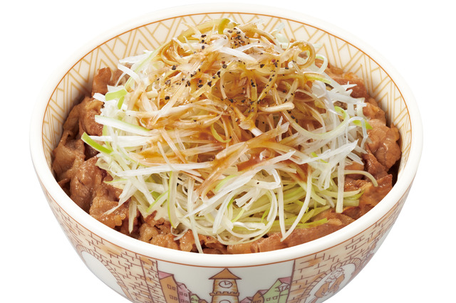 すき家冬の定番「白髪ねぎ牛丼」販売開始 画像