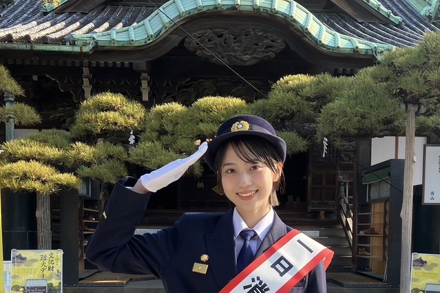 平美乃理が金町一日消防署長に就任！ 放水訓練に「新鮮で迫力がすごかったです」 画像