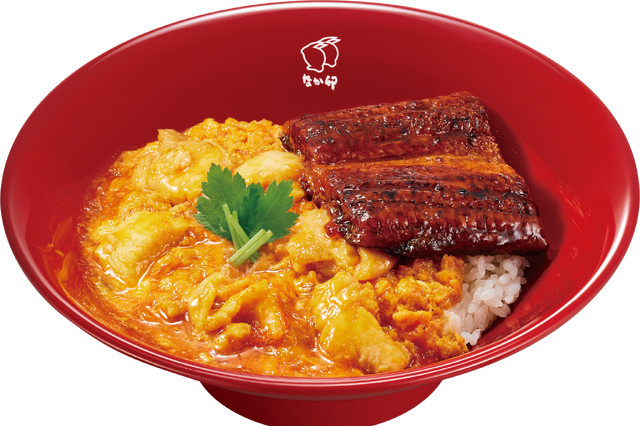なか卯、香ばしくふっくらとした蒲焼が魅力の「うなぎあいがけ親子丼」23日より発売 画像
