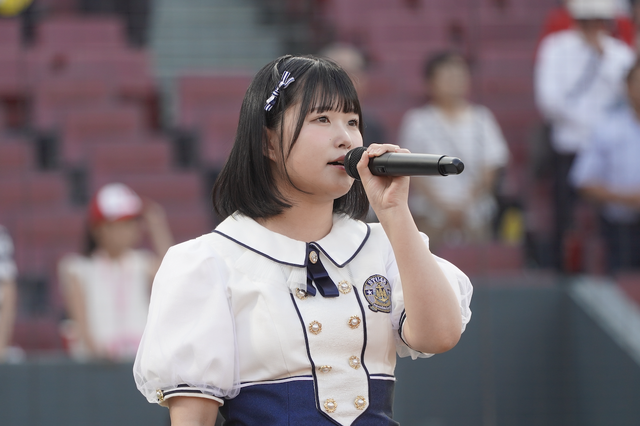 『千鳥の鬼レンチャン』で話題のSTU48・池田裕楽、マツダスタジアムで国歌斉唱！ 画像