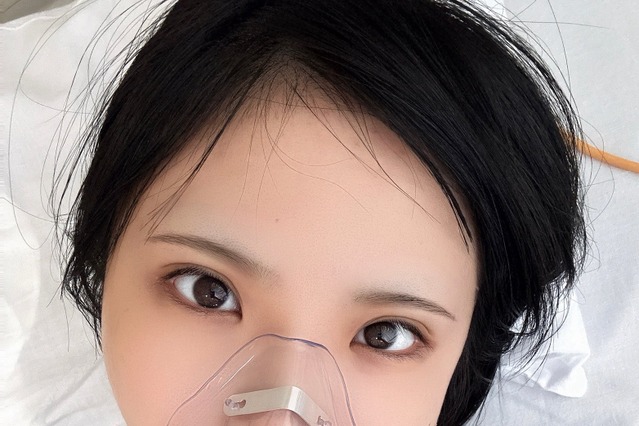 SKE48・北川愛乃、酸素マスクつけて手術完了を報告！「手術、無事に終わったよ！ヘトヘト」 画像