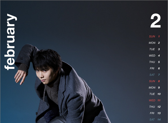 羽生結弦、躍動感あふれるポージングも収録！2026年版カレンダーの中面デザイン公開 画像