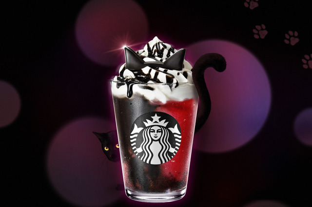 スターバックス、ハロウィン限定の新作「黒猫フラペチーノ」が登場！10月10日より販売 画像