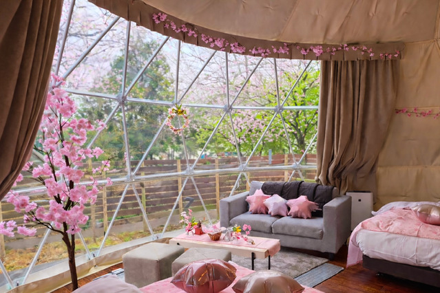 栃木の厳選食材を使用した豪華BBQ＆室内お花見が楽しめる！栃木・日光のグランピング施設が「1日1棟春限定」のプランを提供 画像