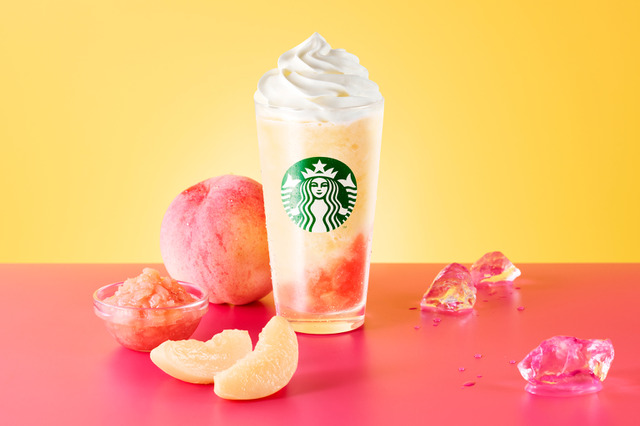 スターバックス、18日より「My フルーツ3 フラペチーノ」に“完熟白桃”が追加！ 画像