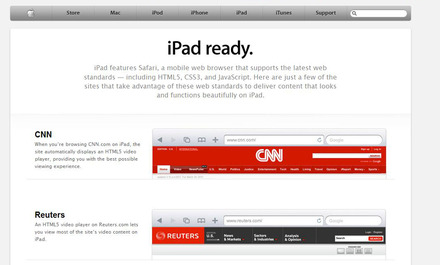 「iPad ready.」と名付けられたページ