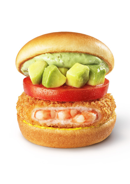 「アボカド海老カツバーガー ~国産バジルマヨ~」(590円)