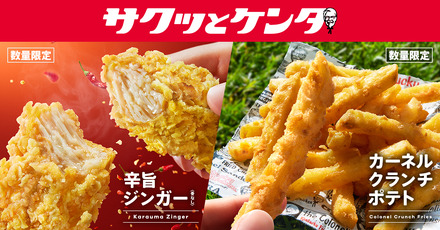 【手軽に楽しめる「サクッとケンタ」シリーズ第2弾】スパイシーな新作チキン登場 大好評のザクザクポテトも待望復活!「辛旨ジンガー」「カーネルクランチポテト」6月3日(水)から数量限定で発売