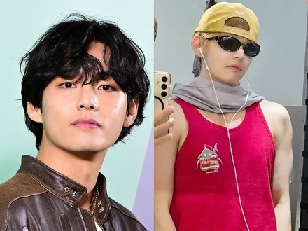 BTS・V、ムキムキの“肉体美”が話題！トレーニング中のタンクトップ姿に「やっぱり別格」の声