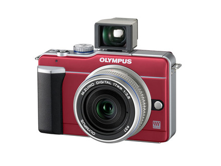 「OLYMPUS PEN Lite E-PL1 パンケーキキット」のルビーレッド（新色）