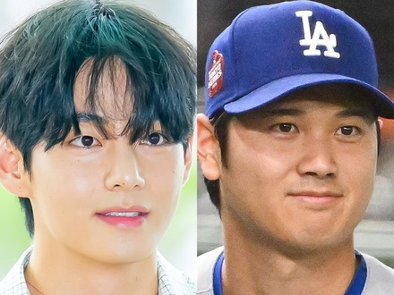 BTS・V&大谷翔平の夢の対面から1年!MLB公式、伝説の始球式を再び公開「ビートルズ級の歓声」