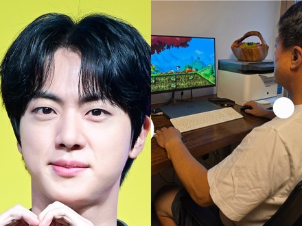 「お父さんに強制的にゲームの教育中」BTS・JIN、愛らしい親子の姿!北米ツアー終え家族団らん