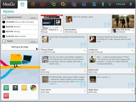 「MeeGo」の画面