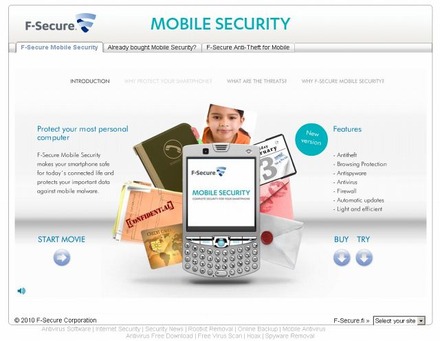 「f-secure.mobi」サイト（画像）