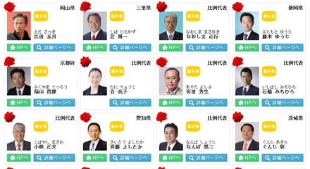 民主党当選者一覧にも谷亮子候補だけ「HPへ」ボタンがない。今後は政治家としての発信の場が必要と思うが