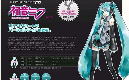 1位になったアーティストは初音ミク。「メルト」や「ワールドイズマイン」が支持されている