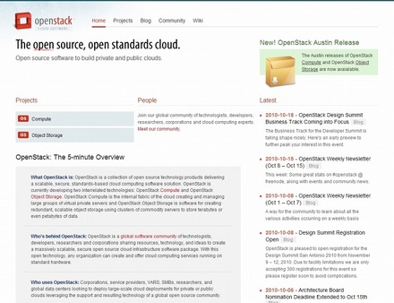 「OpenStack.org」サイト（画像）