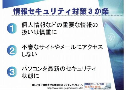 情報セキュリティ対策3か条