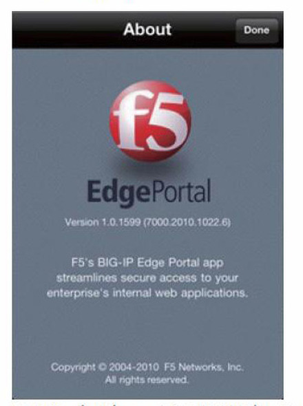 BIG-IP Edge Portal