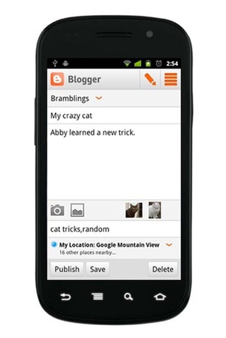 Androidアプリ「Blogger」