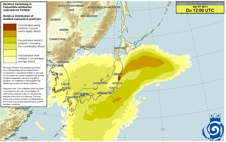 拡散予測（ドイツ気象庁）