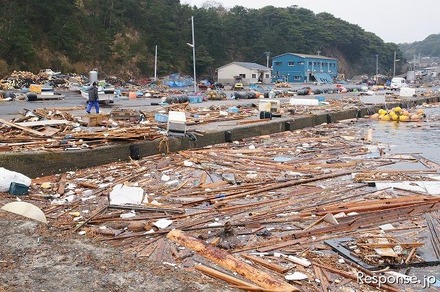 東日本大震災 田代島 電柱の一番上で津波に耐えた 東日本大震災 田代島 電柱の一番上で津波に耐えた