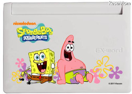 スポンジ・ボブが電子辞書に「SpongeBob × EX-word」限定販売 ホワイト