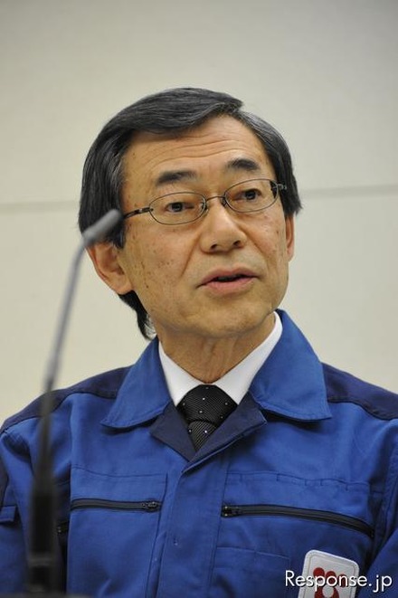 清水正孝東京電力社長（13日・東電本店）