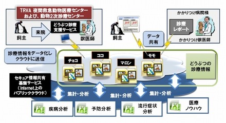 診療情報を地域内で共有・活用できるシステムのイメージ図