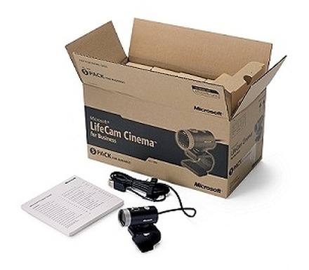 Microsoft Hardware for Business 5台入り梱包形態の一例（LifeCam Cinema for Business）